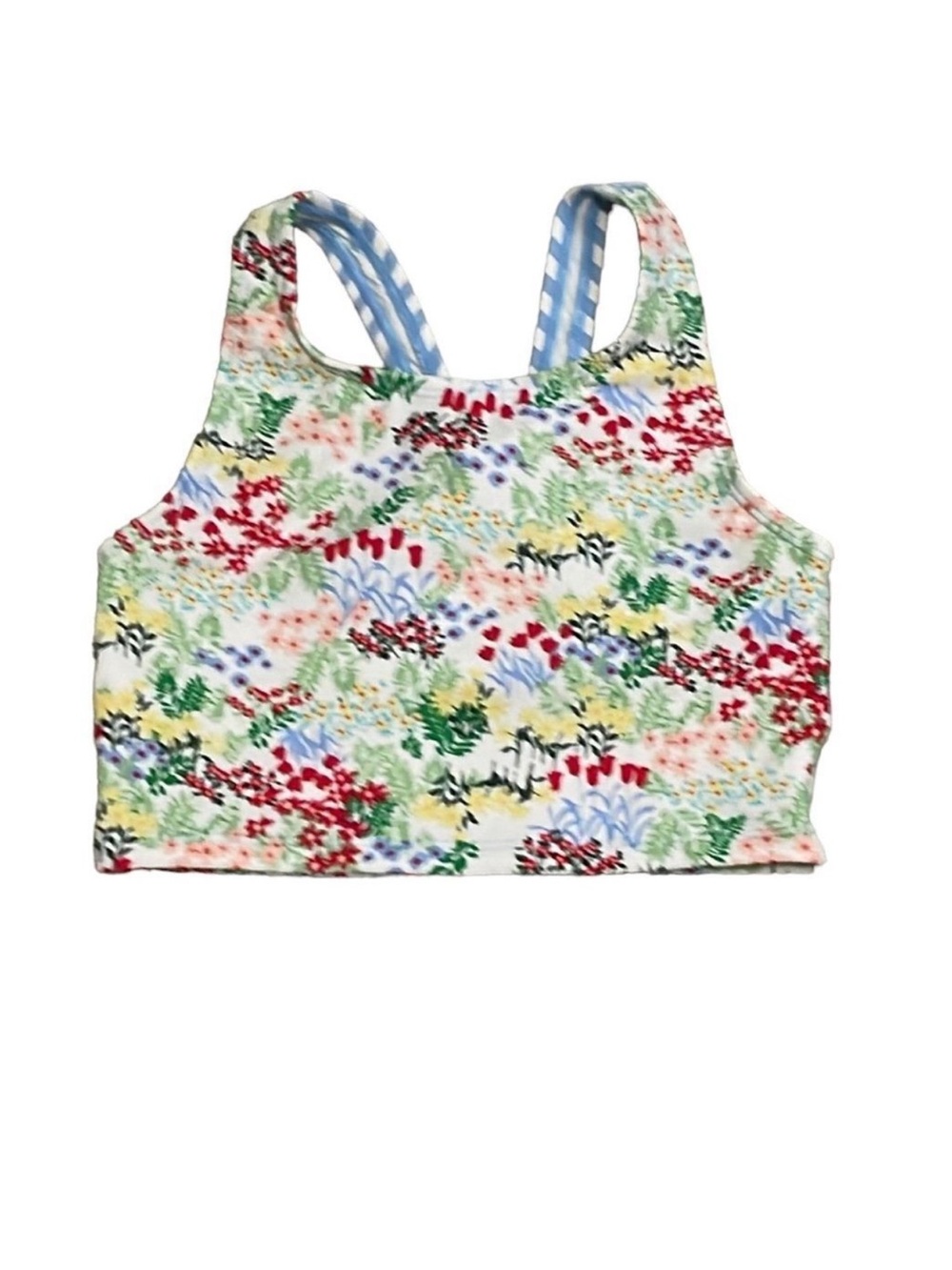 Hanna Andersson Floral Tankini Swim Top NEW Size 120 US 6-7